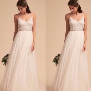 BHLDN Adrianna Papell beaded Violetta dress